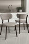 Hanah Home Toldy Juego de 6 Sillas Gris y Marrón